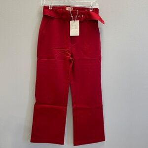Show Me Your Mumu DJ Suiting Red Cropped Pants, Small or medium - NWT